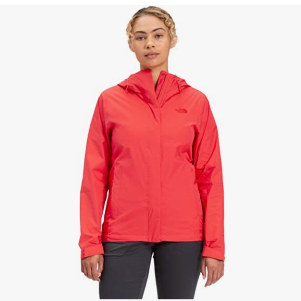 North Face Medium Venture 2 Hooded Waterproof Rain Jacket  Horizon Red